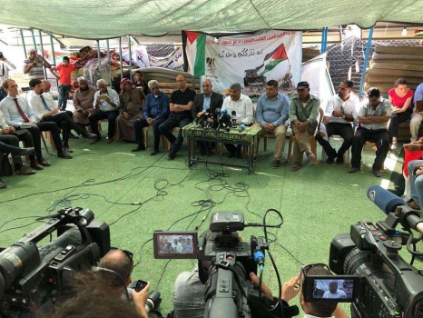 بالصور..الإعلان عن بدء اعتصام مفتوح للتصدي لهدم الخان الأحمر