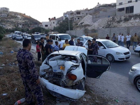 إصابتان بحادث سير غرب جنين