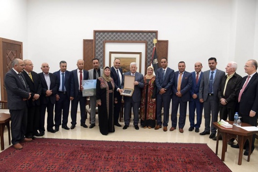 أشاد بالمشاريع التي تنفذها البلدية...السيد الرئيس يستقبل وفدا من بلدية يعبد جنوب جنين