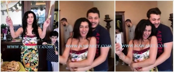 بعد أن ضربها وفضحته.. المياه تعود لمجاريها بين نادين الراسي وإبنها مارك