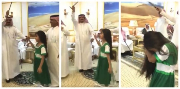 طفلة سعودية تعرضت لضربة "سيف" بالخطأ.. فعوضها شيخ سعودي بمبلغ خيالي