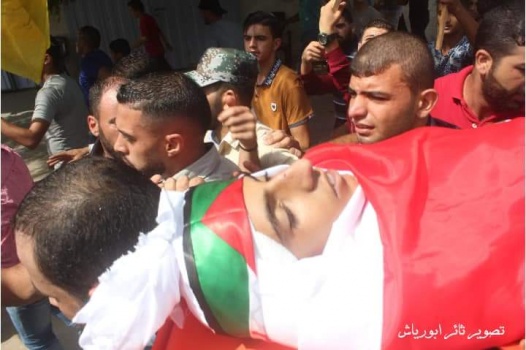 بالصور..تشييع حاشد للشهيد الطفل أبو حبل شمال غزة