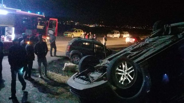 بالصور...9 إصابات بحادثي سير شرق جنين
