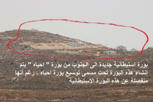نابلس: بؤرة استيطانية جديدة وتصاعد في عمليات البناء وشق الطرق فوق أراضي جالود