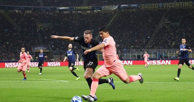 تعادل برشلونة مع إنتر وسان جيرمان مع نابولي وفوز أتلتيكو على دورتموند