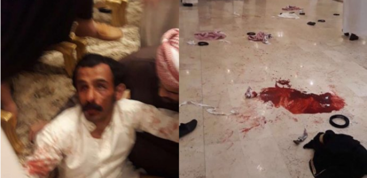 صور| طعن عريس سعودي في رقبته وهو بجانب عروسه!