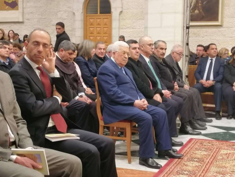 الرئيس يحضر قداس عيد الميلاد المجيد في بيت لحم