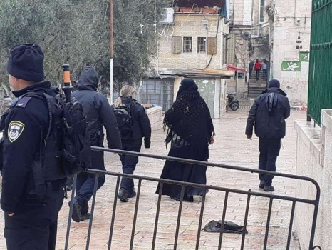 قوات الاحتلال تعتقل فلسطينية بعد مطاردتها بالأقصى