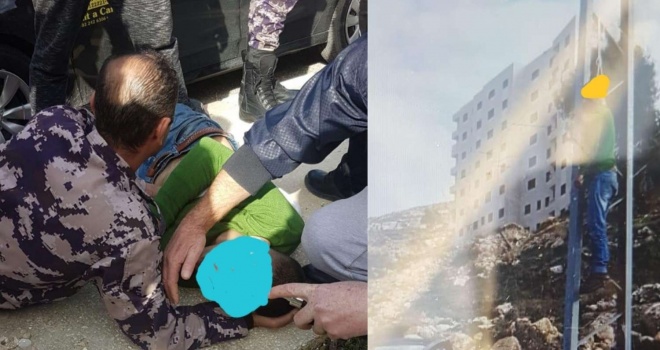 الشرطة والدفاع المدني ينقذان شاب من جنين حاول الانتحار بتعليق نفسه على عامود كهرباء برام الله