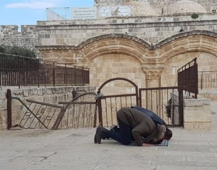 الاحتلال يزيل الأقفال الحديدية عن باب الرحمة