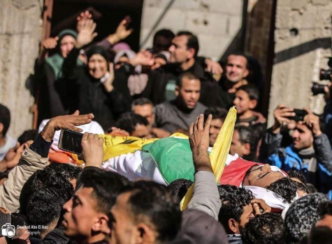 صور..تشييع الشهيد أبو جبل بغزة