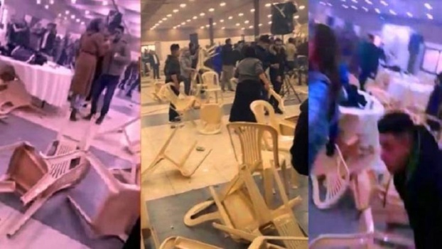 فيديو لا يصدق .. عراك وتكسير في حفل خطوبة