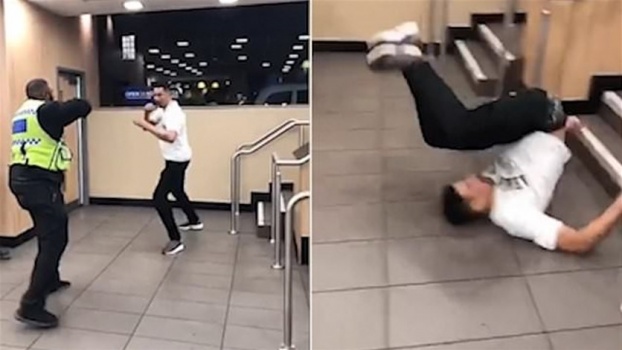 شجار عنيف بين موظفي مطعم للوجبات السريعة ورجلين... فيديو صادم وثّق ما حصل!