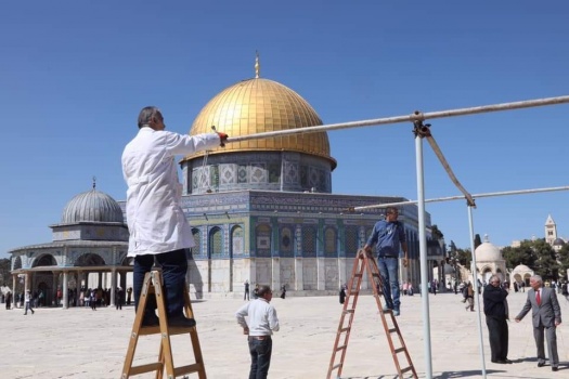 صور...استعدادات في المسجد الأقصى لشهر رمضان المبارك