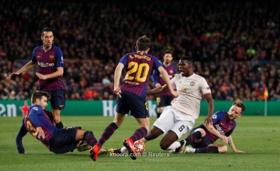 ثلاثية برشلونة تنهي معجزات مانشستر يونايتد بدوري الأبطال