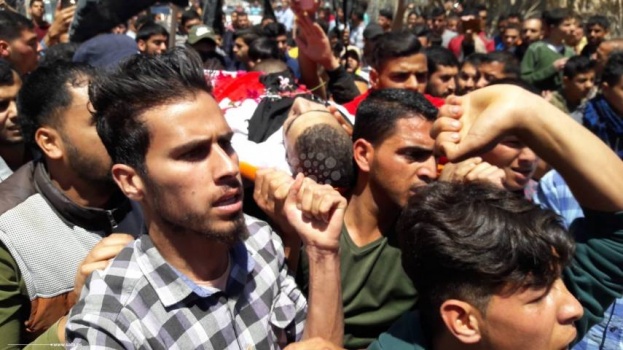 تشييع حاشد للشهداء الأربعة وسط وجنوبي قطاع غزة