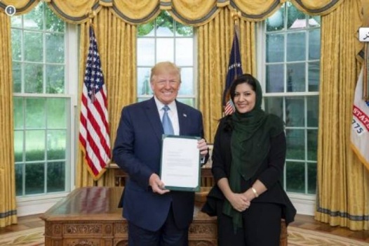 الأميرة ريما بنت بندر تقدم أوراق اعتمادها للرئيس الأمريكي