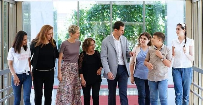 أول ظهور للأسد مع عقيلته بعد شفائها من السرطان