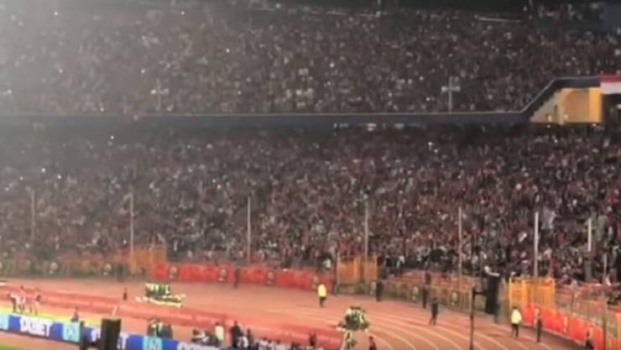 فيديو| جماهير المنتخب المصري تهتف لفلسطين