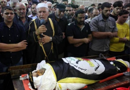 آلاف المواطنين يشيعون جثمان الشهيد أبو العطا