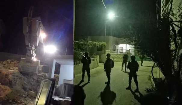 الاحتلال يهدم منازل 4 أسرى في بيت كاحل شمال الخليل