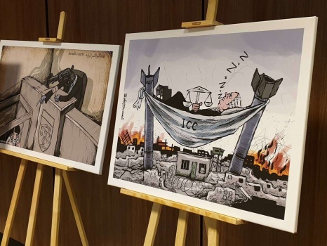 "سرقة" معرض رسومات فلسطينية داخل محكمة الجنايات الدولية