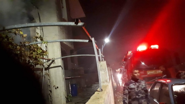 إصابة سيدة نتيجة حريق في بلدة قباطية جنوب جنين