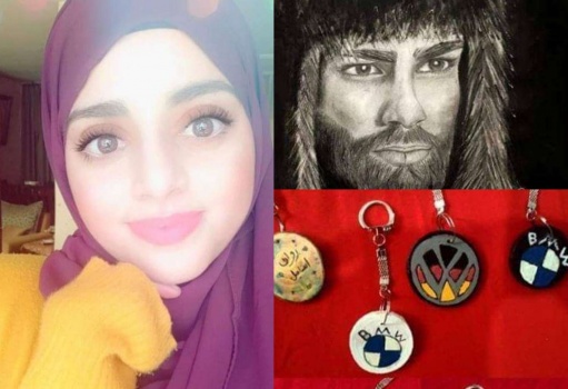 أيام صرصور…طالبة جامعية تتكئ على موهبتها بالرسم لمساعدتها في توفير مصاريف الحياة