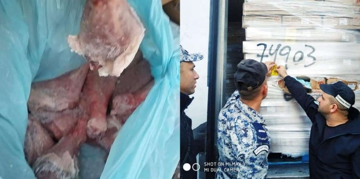 الضابطة الجمركية في جنين تضبط اكثر من 4 طن لحم حبش ممنوع من التداول قادم من اسرائيل