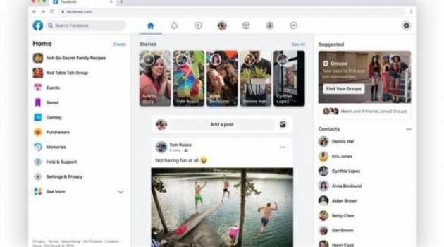 شكل جديد لموقع فيس بوك قبل الربيع المقبل