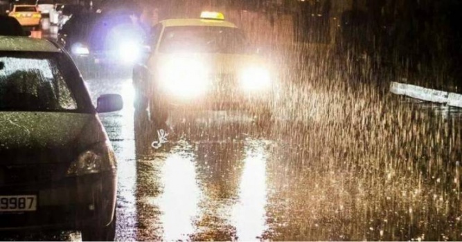 الشرطة تدعو المواطنين للحذر خلال المنخفض الجوي