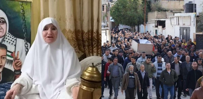 جنين:جماهير غفيرةتشيع الحاجة القنيري والدة شهيد وأسير