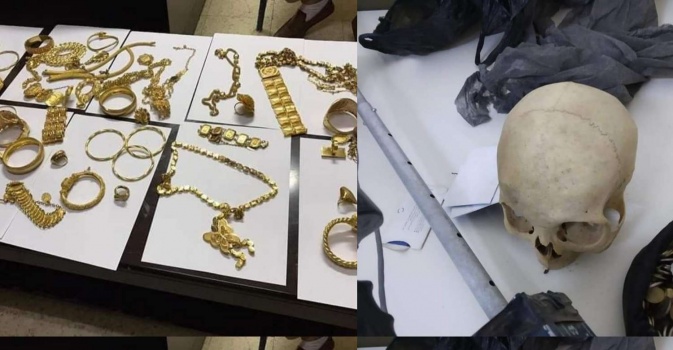 الوقائي يضبط جمجمة بشرية وادوات لتعاطي المخدرات في الخليل ويكشف سرقة كمية ذهب في نابلس