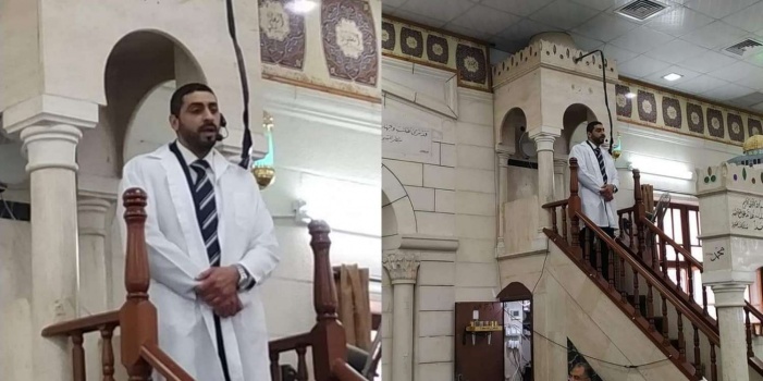 في طولكرم … طبيب خطيباً بالناس" لصلاة الجمعة" جامعاً بين الطب والوقاية وأمور دينية