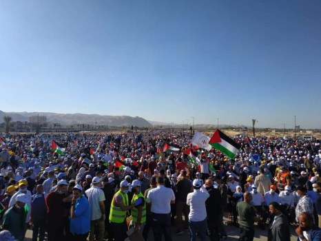 جماهير غفيرة من أبناء شعبنا تشارك في المهرجان الوطني في أريحا رفضا لخطة الضم