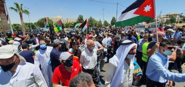 الاردن - وقفة امام السفارة الأمريكية رفضا لضم الضفة
