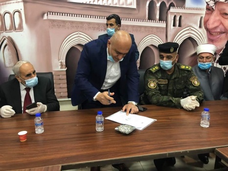 جنين: توقيع وثيقة شرف وطنية للتأكيد على التقيد بالبروتوكولات الصحية لمكافحة جائحة كورونا