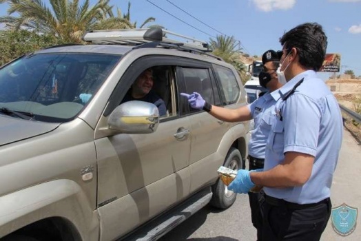 الشرطة الفلسطينية تشرع غدا بتطبيق نظام المخالفات لغير الملتزمين باجراءات الوقاية والسلامة