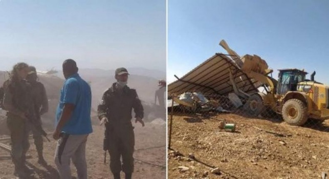 جرافات الاحتلال تهدم "بركساً" جنوب طوباس