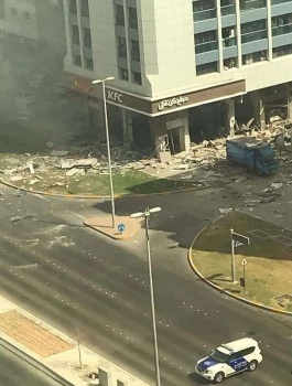 شاهد- إصابات بانفجار في مطعم بأبو ظبي