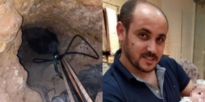 محاولات عديدة لإنقاذ شاب فلسطيني سقط بحفرة عميقة