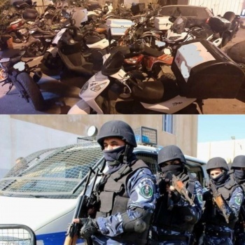 نابلس: الشرطة تقبض على شخص هدد مواطن وتضبط سلاحه وتضبط 14 دراجة نارية مخالفة
