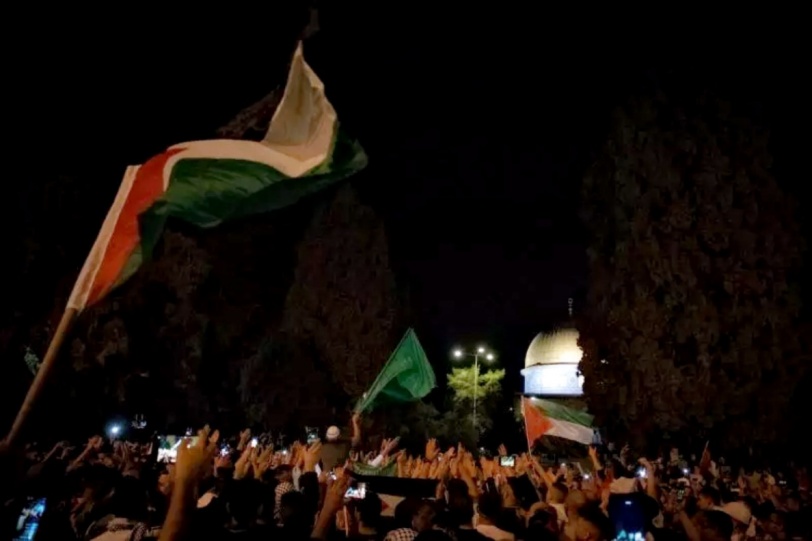 بالصور.. القدس المحتلة تحتفل بـ"انتصار فلسطين"