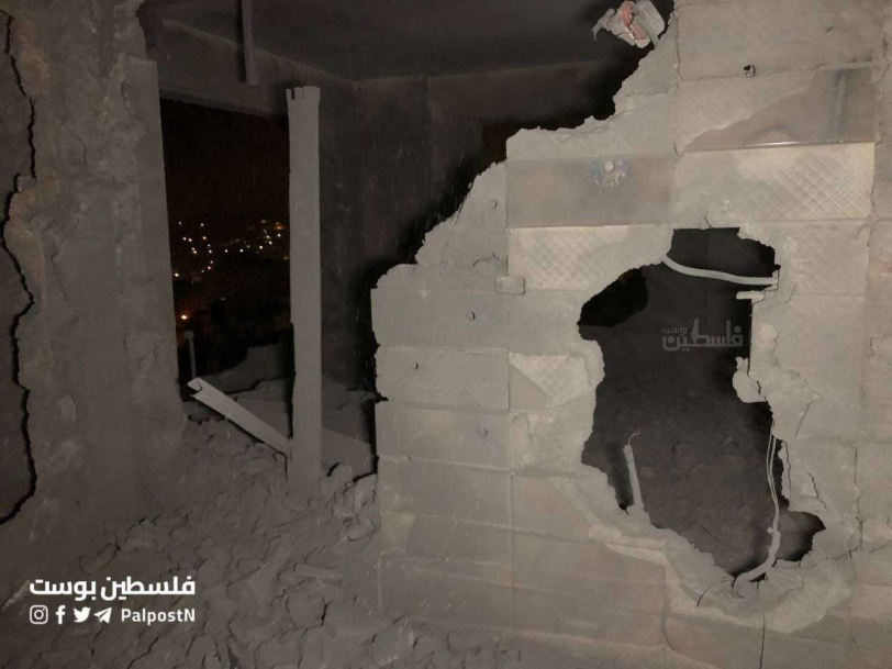 صور....الاحتلال يفجر منزل الشهيد معاذ المصري في مدينة نابلس 