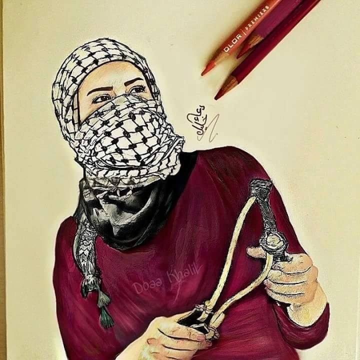 دعاء خليل فنانة تشكيلية من حيفا موهبة وابداع يستحق الدعم
