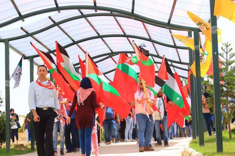 شاهد بالصور: مناظرات الحملة الانتخابية بين الاطر الطلابية في الجامعة العربية الامريكية