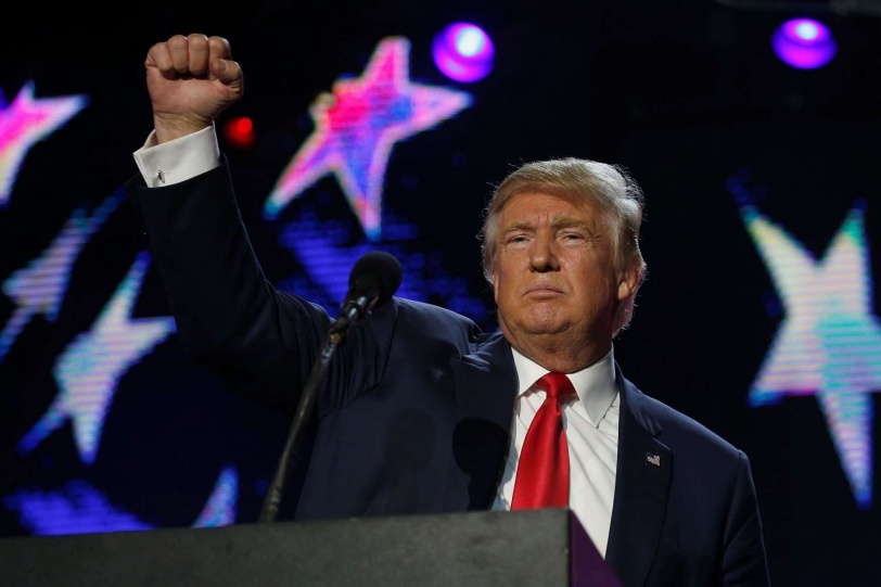 Republican presidential nominee Donald Trump speaks at a Bollywood-themed charity concert put on by the Republican Hindu Coalition in Edison, New Jersey, U.S. October 15, 2016. REUTERS/Jonathan Ernst