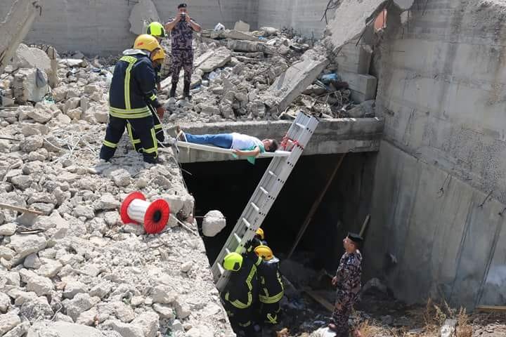 بالصور..الدفاع المدني ينفذ مناورة تحاكي وقوع زلزال في بلدة الرام