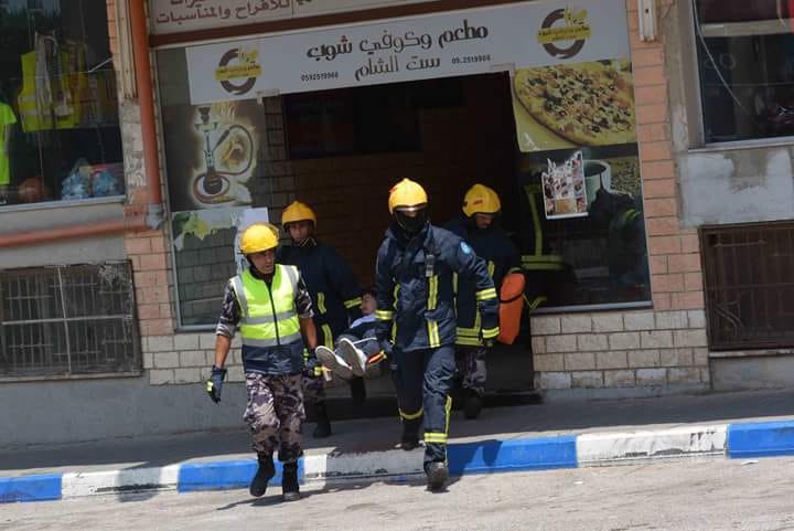 بالصور..الدفاع المدني ينفذ مناورة تحاكي وقوع زلزال في بلدة الرام